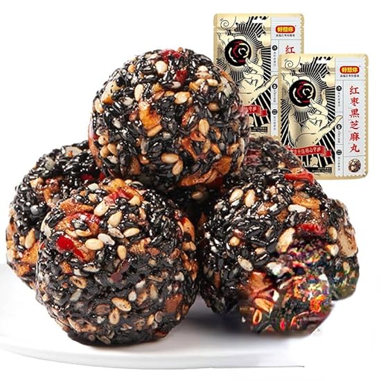 Red dates walnut black sesame ball, healthy and nutriti